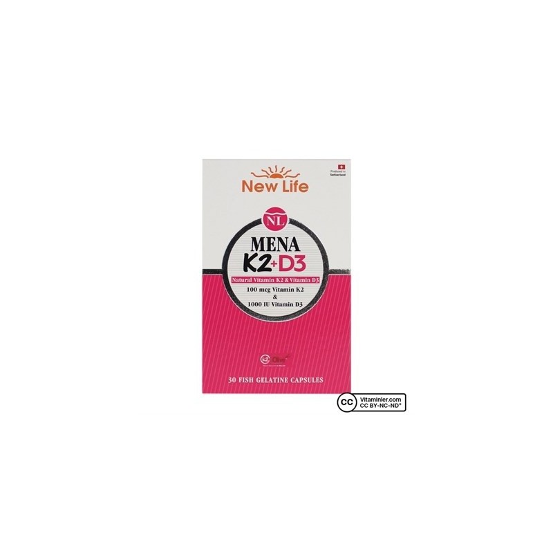 New Life Mena K2+D3 Natural Vitamin 60 Kapsül