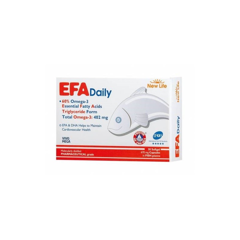 New Life Efa Daily 30 Kapsül Balık Yağı