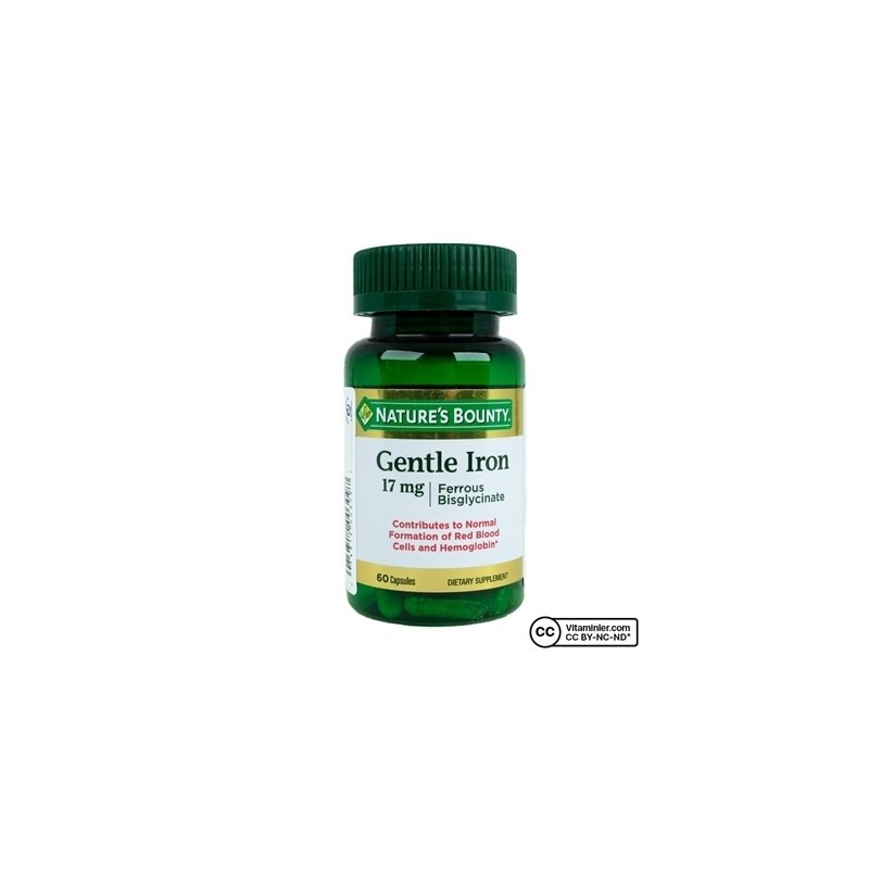Nature's Bounty Gentle Iron 17 mg 60 Kapsül