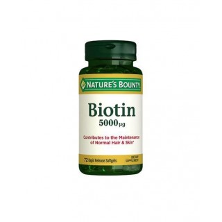 Nature s Bounty Biotin 5000 mg 72 Kapsül