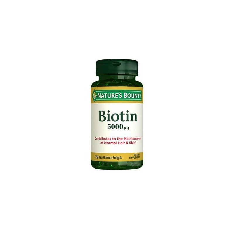 Nature s Bounty Biotin 5000 mg 72 Kapsül