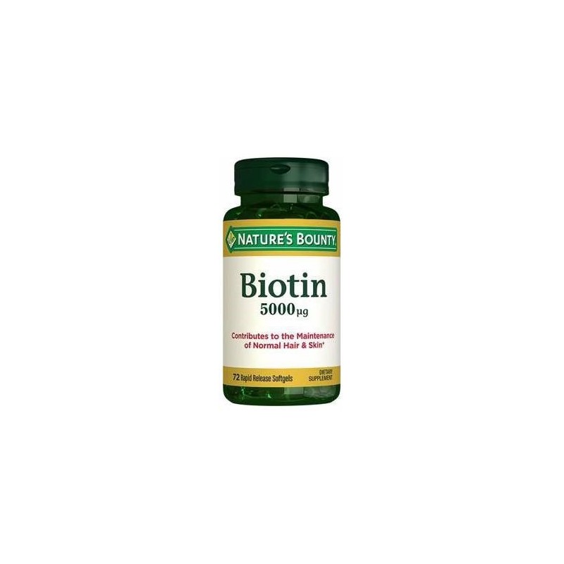 Nature s Bounty Biotin 5000 mg 72 Kapsül