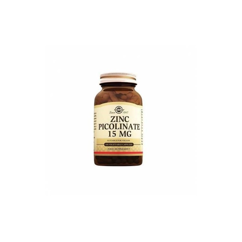 Solgar Zinc Picolinate 15 mg 100 Bitkisel Kapsül
