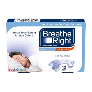 Breathe Right Hassas Ciltler İçin Şeffaf 10'lu Burun Bandı Breathe Right Hassas Ciltler İçin Şeffaf 10'lu Burun Bandı