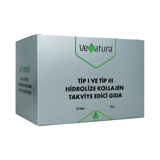 Venatura Tip 1 ve 3 Hidrolize Kollajen 30 Saşe Venatura Tip 1 ve 3 Hidrolize Kollajen 30 Saşe