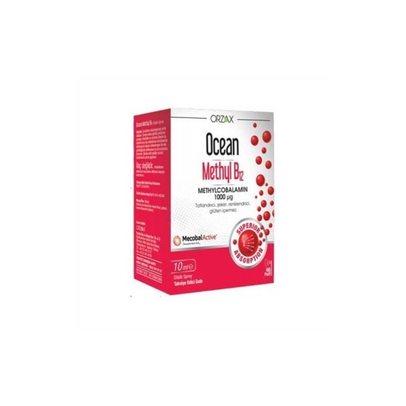 Ocean Methyl B12 1000 mcg  10 ml Dilaltı Sprey