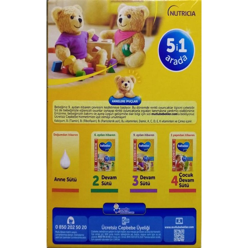 Bebelac 3 Devam Sütü 800 gr 