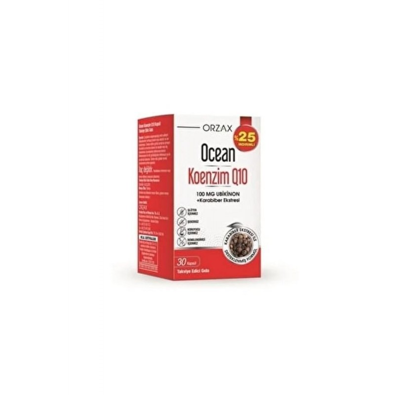 Ocean Koenzim Q10 100 mg 30 Kapsül %25 indirimli