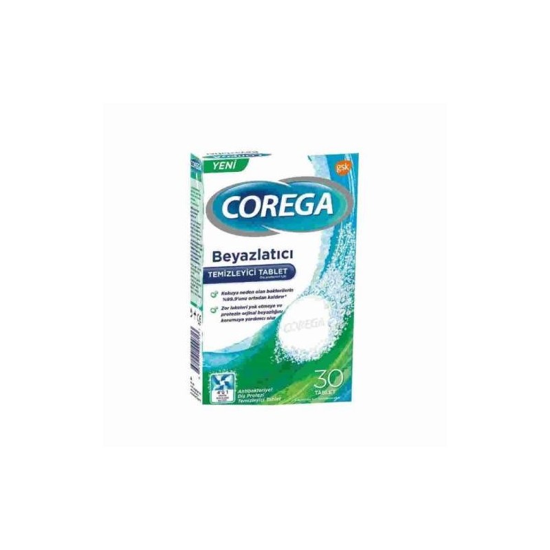 Corega Beyazlatıcı Temizleyici 30 Tablet
