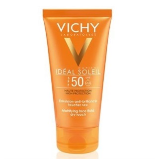 Vichy Ideal Soleil Dry Touch Emulsion Spf 50 50 ml Karma ve Yağlı Ciltler Güneş Kremi