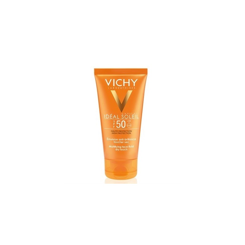 Vichy Ideal Soleil Dry Touch Emulsion Spf 50 50 ml Karma ve Yağlı Ciltler Güneş Kremi
