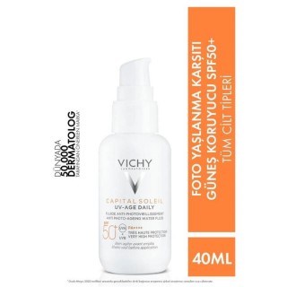 Vichy Capital Soleil UV Age Daily Spf 50+ 40 ml Yaşlanma Karşıtı Güneş Kremi