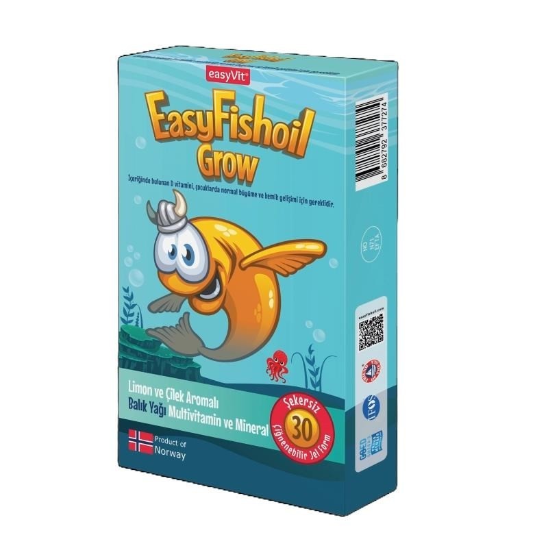 Easyfishoil Grow Çocuk 30 Çiğneme Tableti