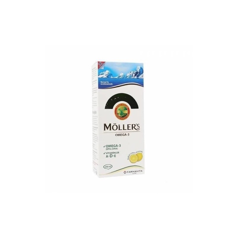 Möller s Limon Aromalı Balık Yağı Şurubu 250 ml