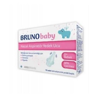 Bruno Baby Nazal Burun Aspiratörü 10 lu Yedek Uç Bruno Baby Nazal Burun Aspiratörü 10 lu Yedek Uç