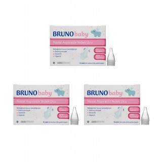 Bruno Baby Nazal Burun Aspiratörü 10'lu Yedek Uç 3 Adet
