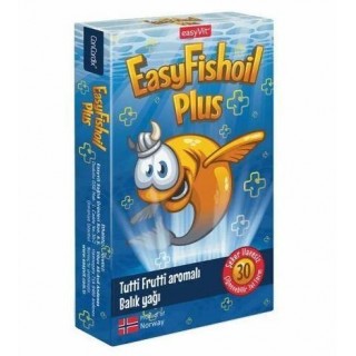 EasyFishoil Plus Balık Yağı 30 Çiğnenebilir Jel Tablet
