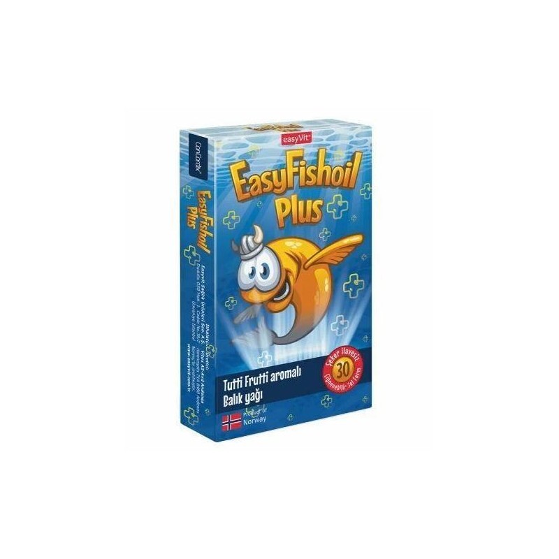 EasyFishoil Plus Balık Yağı 30 Çiğnenebilir Jel Tablet