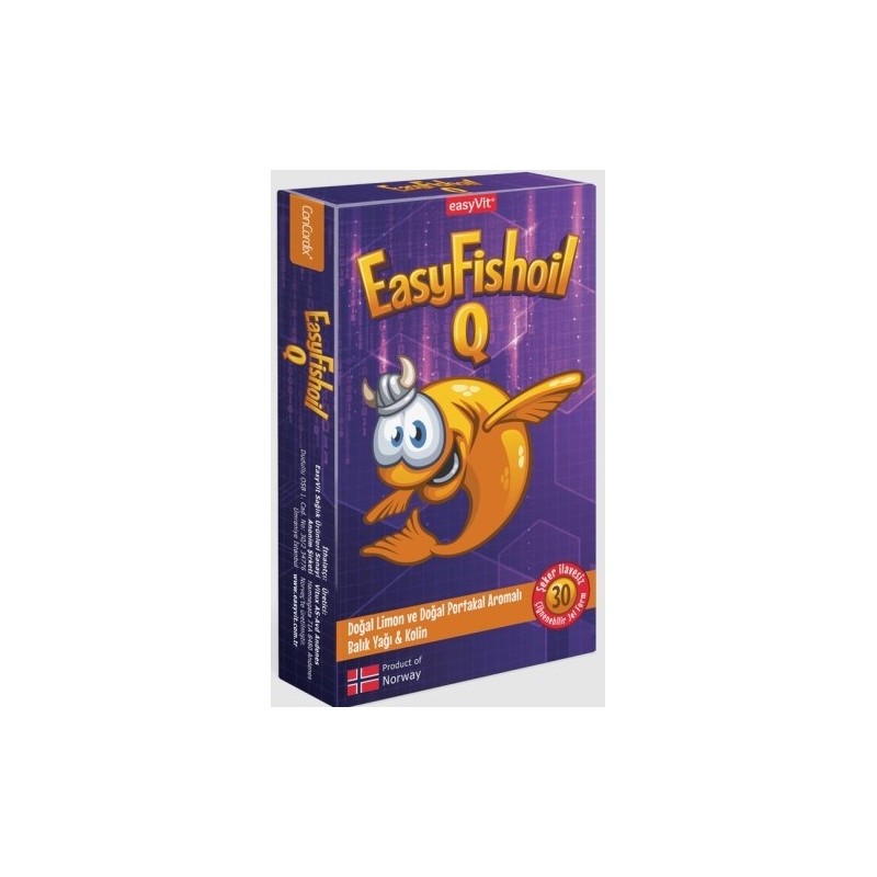 EasyFishoil Q Omega 3 Çiğnenebilir 30 Tablet (08.2024)