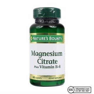 Nature s Bounty Magnesium Citrate Plus with Vitamin B6 60 Kapsül