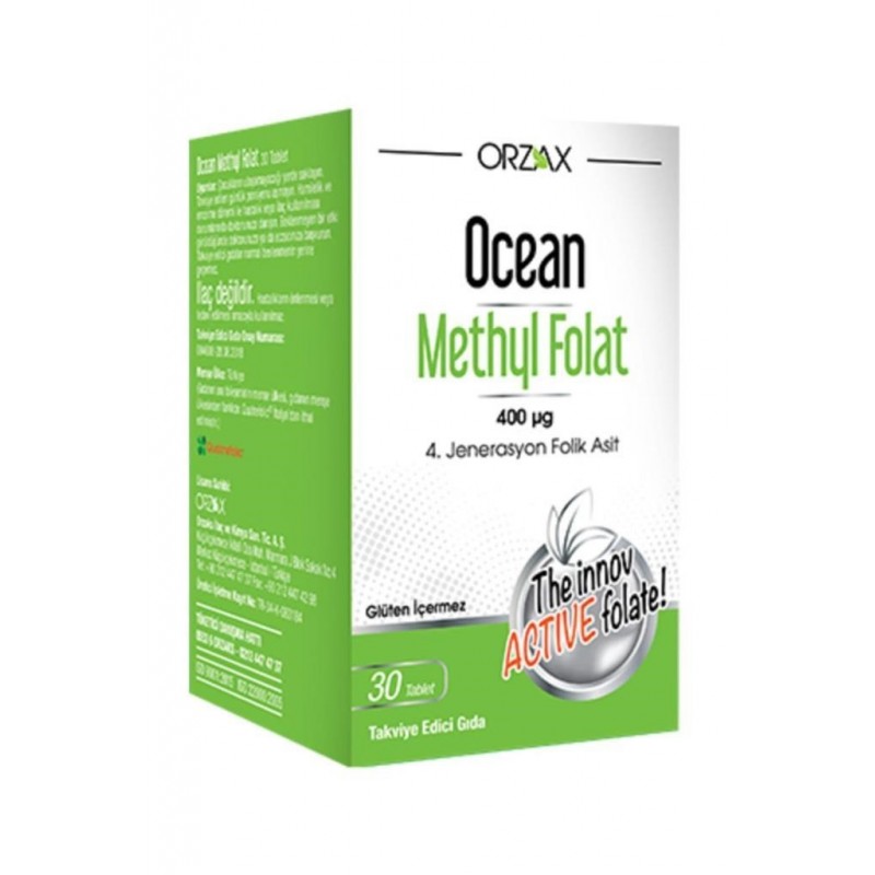 Ocean Methyl Folat Folik Asit 30 Tablet