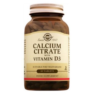 Solgar Calcium Citrate with Vitamin D3 250 mg 60 Tablet