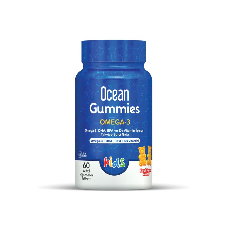 Ocean Gummies Omega 3 Kids - 60 Adet Çiğnenebilir Jel Form