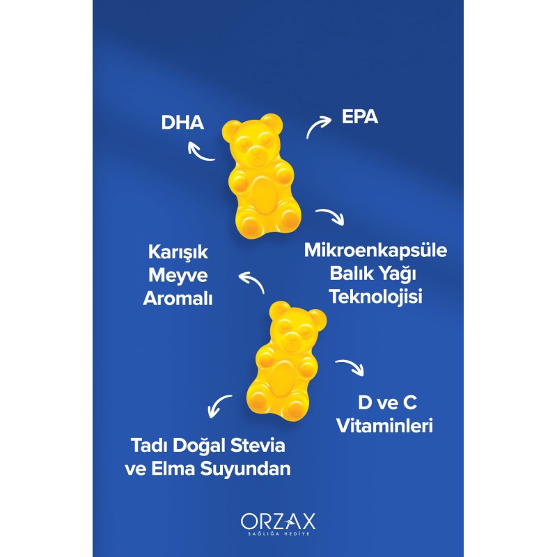 Ocean Gummies Omega 3 Kids - 60 Adet Çiğnenebilir Jel Form